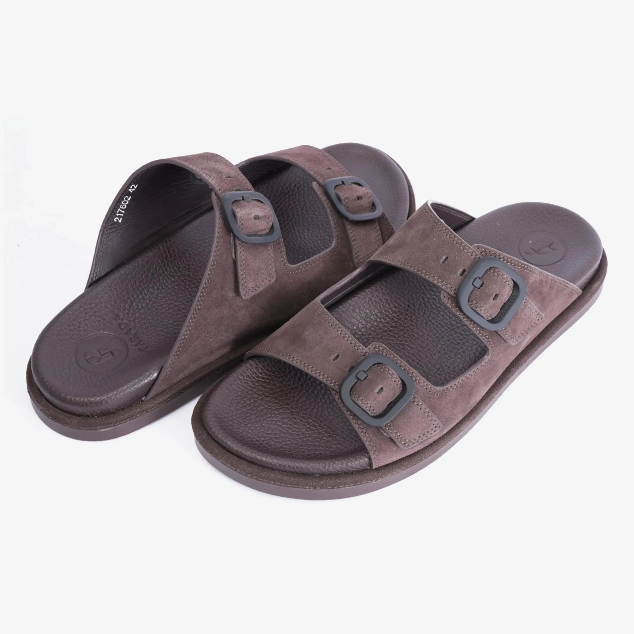 FARADA DOUBLE STRIPPED SUEDE LEATHER ARABIC SANDAL TMH