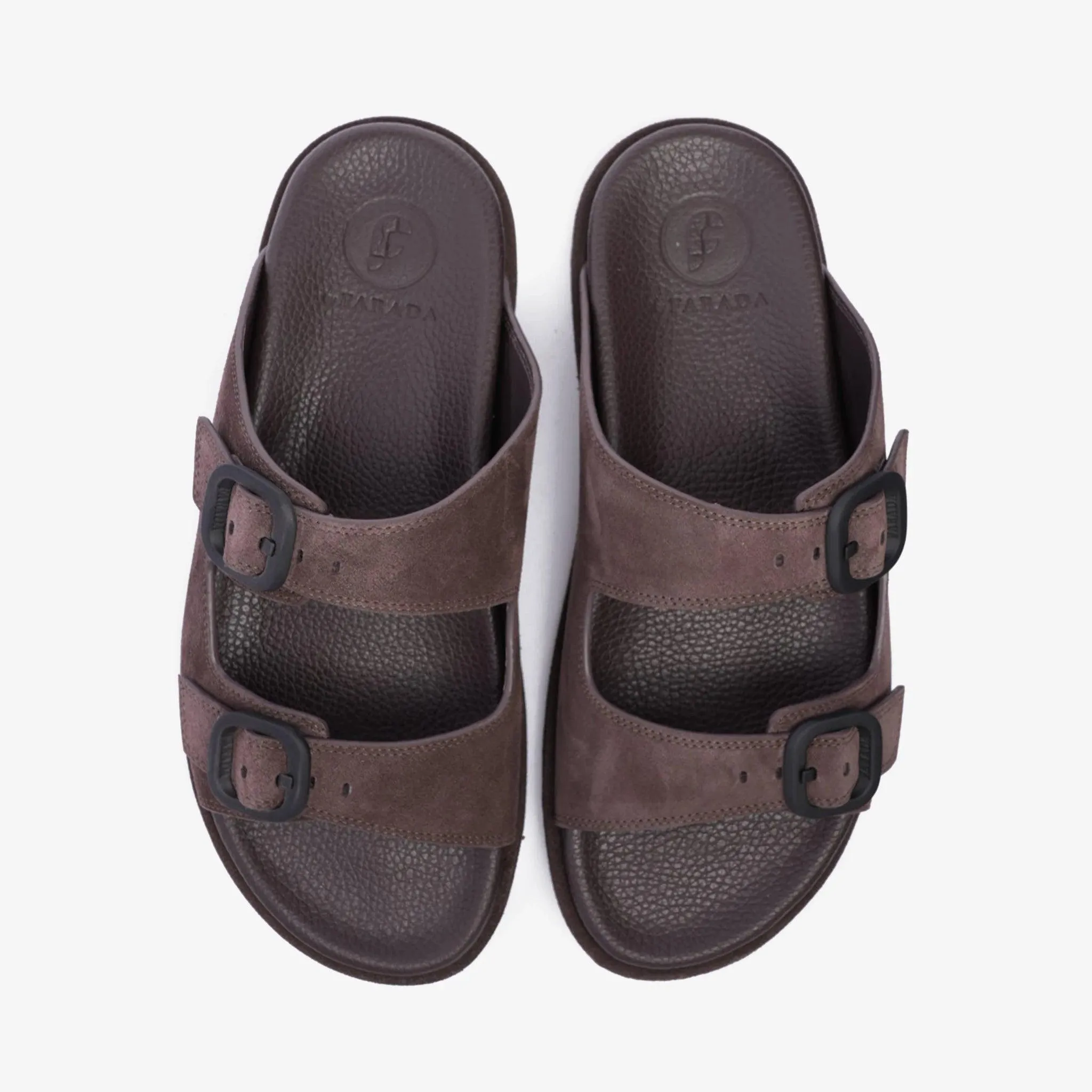 FARADA DOUBLE STRIPPED SUEDE LEATHER ARABIC SANDAL TMH