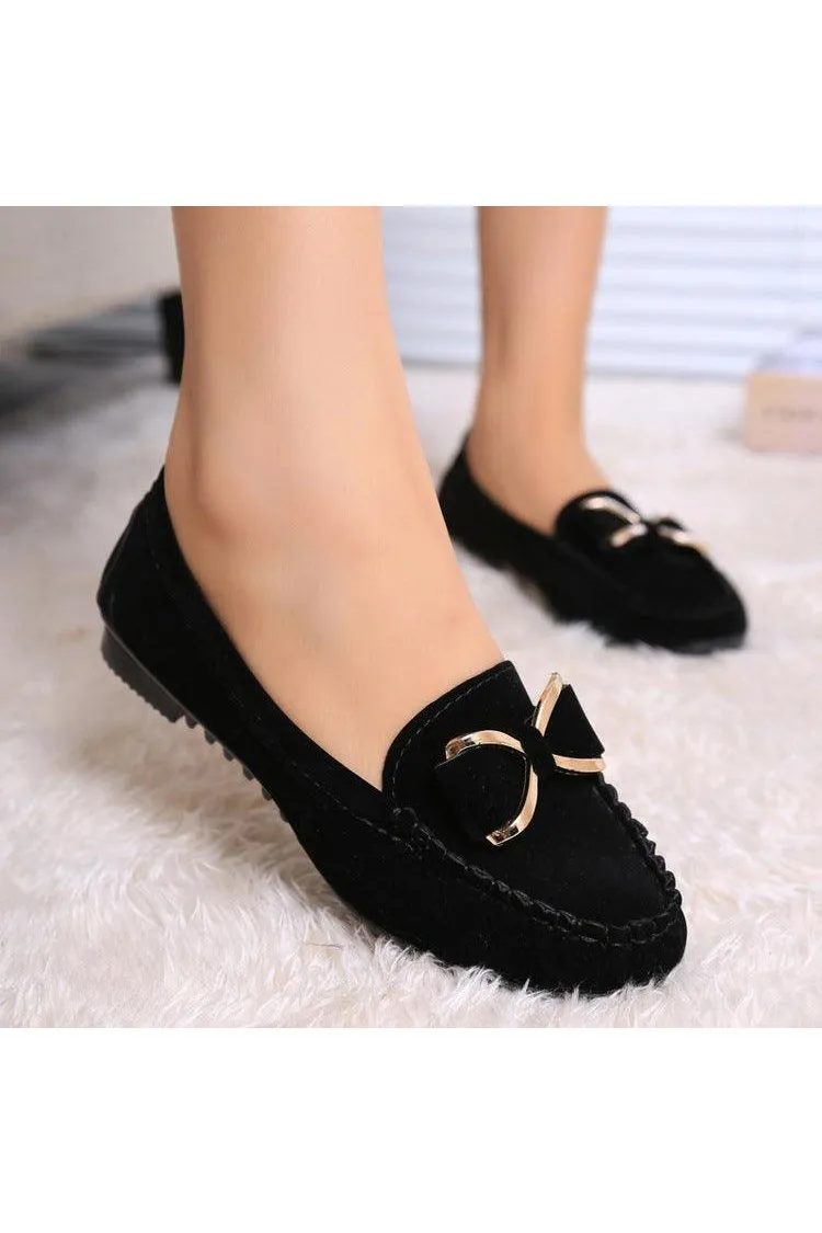 Fashion Bowknot Flat Loafers Cozy Shoes