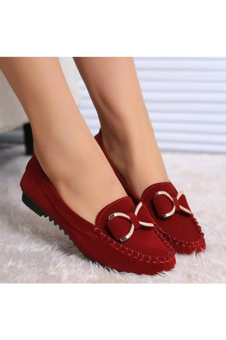 Fashion Bowknot Flat Loafers Cozy Shoes