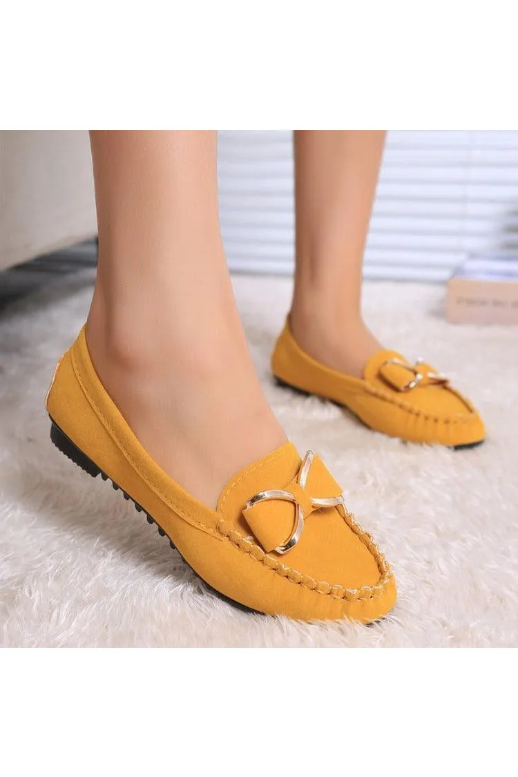 Fashion Bowknot Flat Loafers Cozy Shoes
