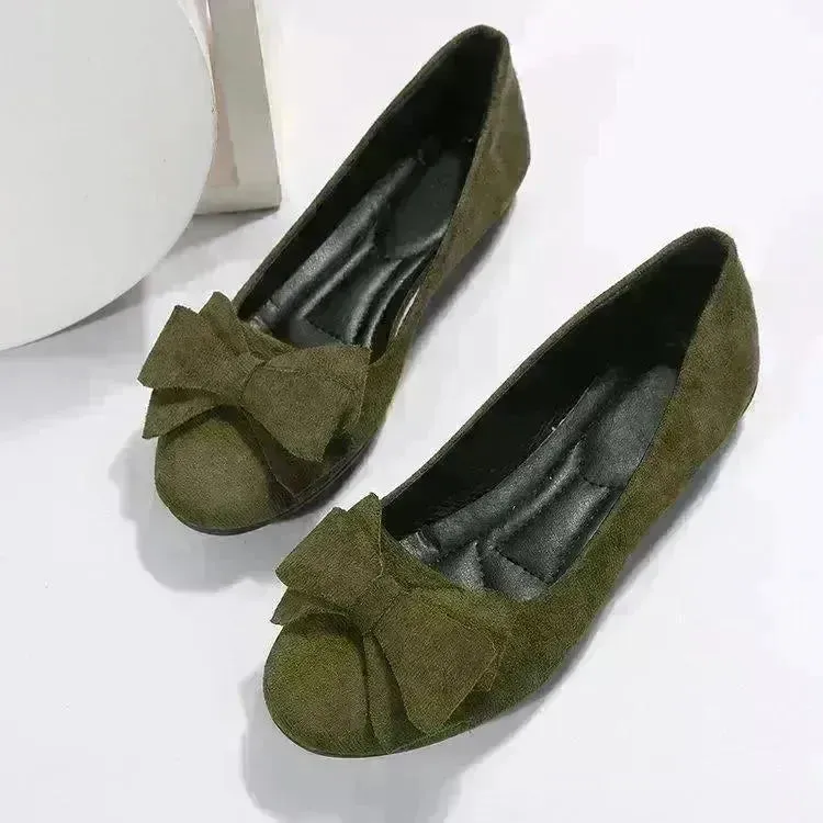 Fashion Bowknot Flats Shoes Casual Round Toe Loafers Cozy Shoes For Women