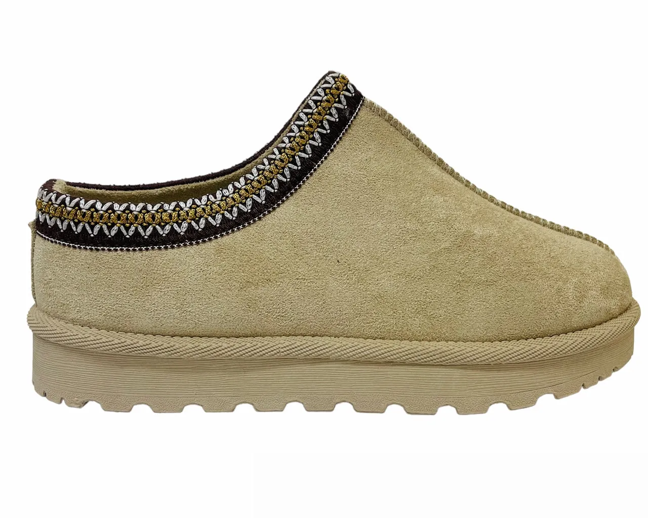 Faux Suede Aztec Flat Sole Shoes