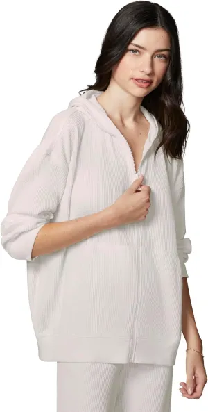 florence by mills Women's Chunky Thermal Oversized Zip Up Hoodie