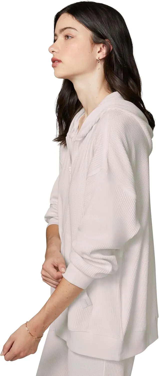 florence by mills Women's Chunky Thermal Oversized Zip Up Hoodie