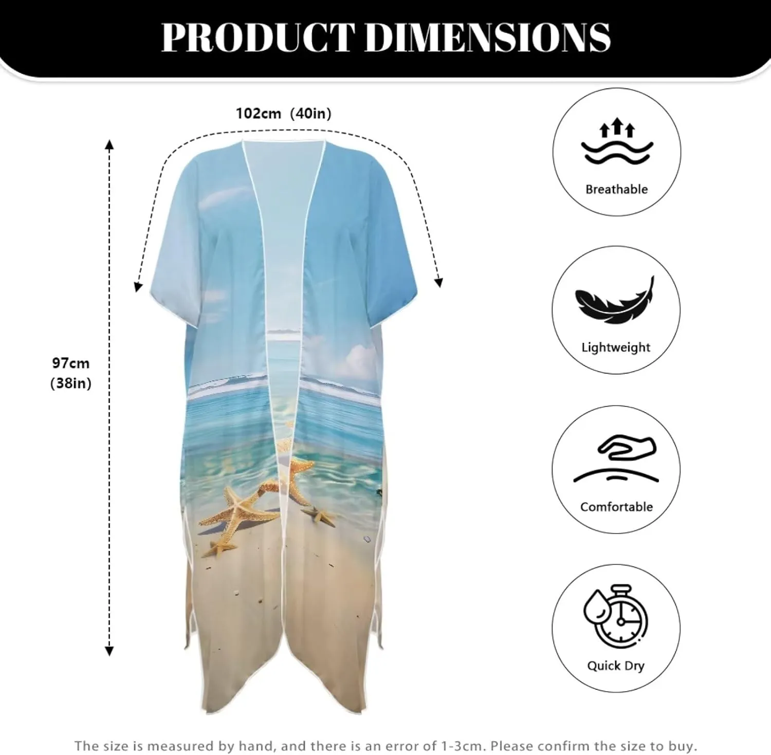 Forchrinse Womens Kimono Cardigans Long Beach Cover Up Tops Summer Sheer Open Front Swimsuit Coverups