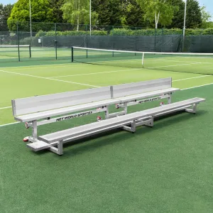 FORZA Heavy-Duty Mobile Bleachers [Optional Backrests] | Aluminum Seating for Sports Events | 2-Tier & 3-Tier Bleachers for Indoor & Outdoor Use