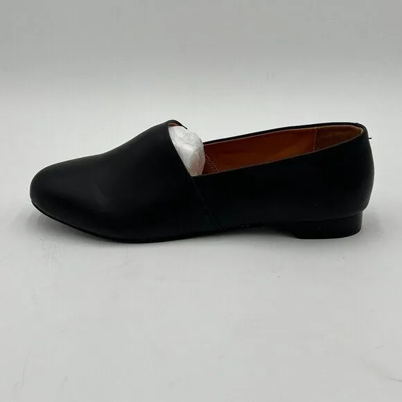 FOWT Black Almond Toe Pumps Solid Color Loafer Flats Slip On Cozy Party Shoes