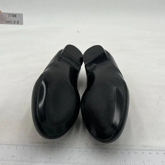 FOWT Black Closed Almond Toe Pumps Solid Color Loafer Flats Slip On Cozy Shoes