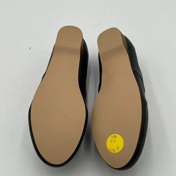 FOWT Black Closed Almond Toe Pumps Solid Color Loafer Flats Slip On Cozy Shoes