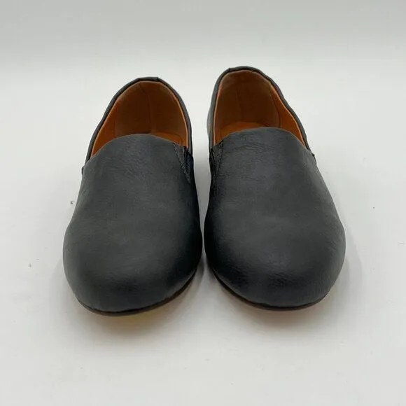 FOWT Black Closed Almond Toe Pumps Solid Color Loafer Flats Slip On Cozy Shoes