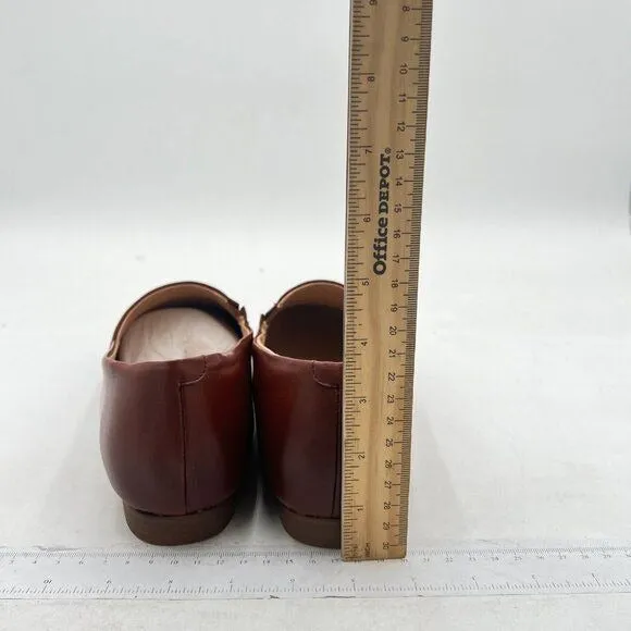 FOWT Brown Almond Toe Pumps Solid Color Loafer Flats Slip On Cozy Party Shoes