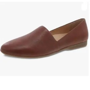 FOWT Brown Closed Almond Toe Pumps Solid Color Loafer Flats Slip On Cozy Shoes