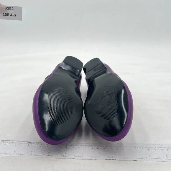FOWT Purple Closed Almond Toe Pumps Loafer Flats Slip On Party Dress Office Shoe