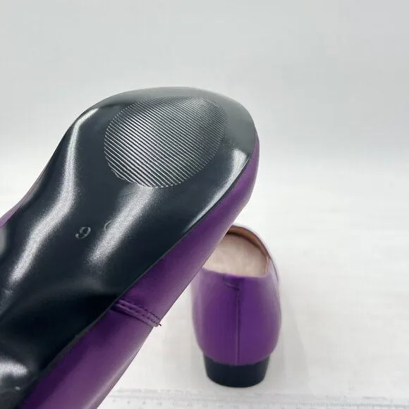 FOWT Purple Closed Almond Toe Pumps Loafer Flats Slip On Party Dress Office Shoe
