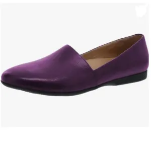FOWT Purple Closed Almond Toe Pumps Solid Color Loafer Slip On Cozy Party Shoes