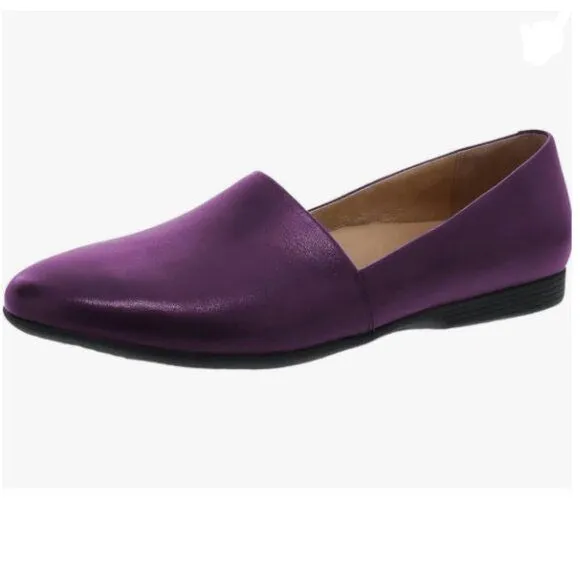 FOWT Purple Closed Almond Toe Pumps Solid Color Loafer Slip On Cozy Party Shoes