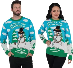 Frosty The Blowman Snowman Ugly Christmas Sweater