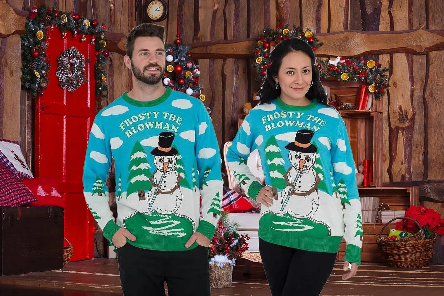 Frosty The Blowman Snowman Ugly Christmas Sweater