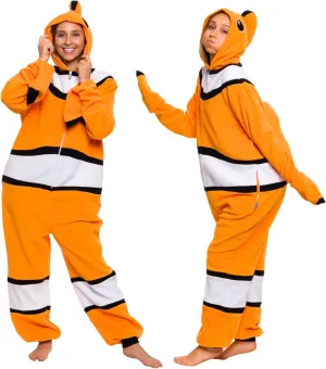 Funziez! Sea Creatures Onesie Lobster, Clown Fish, Hammerhead Shark, Octopus, Squid - Plush Adult Animal Costume Jumpsuit