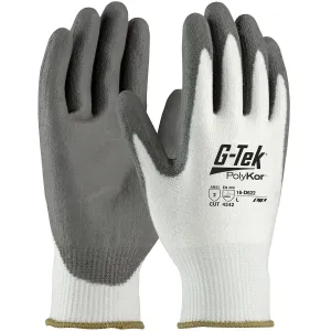 G-Tek Seamless Knit PolyKor Blended Glove with Polyurethane Coated Flat Grip on Palm & Fingers, Vend-Ready, XX-Large, Pack of 6