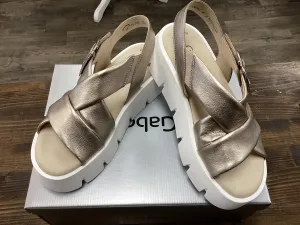 Gabor 64.752.62 Gold Criss Cross Sling Back Sandal