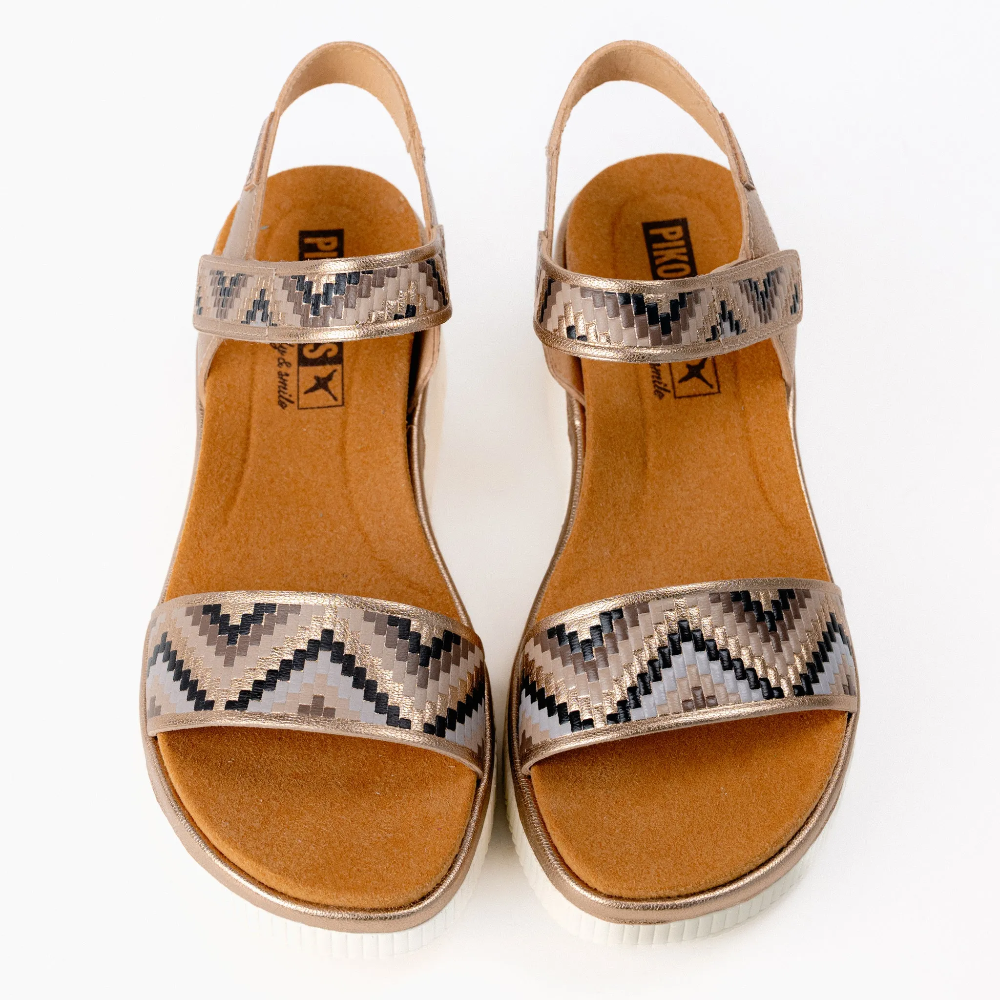 GOMERA WOVEN - CHAMPAGNE - LEATHER
