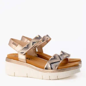 GOMERA WOVEN - CHAMPAGNE - LEATHER