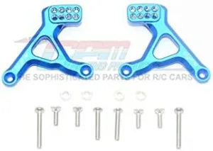 GPM For Traxxas TRX-4 Defender/TRX-4 Tactical Unit Upgrade Parts Aluminum Rear Adjustable Shock Tower - 2Pc Set Blue