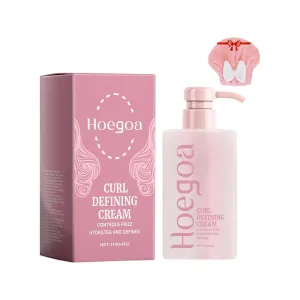 Hairhalo Curl Defining Cream, Hair Halo Curl Defining Cream Pink, Curl Cream for Curly Hair Anti Frizz, Hair Halo Curl Cream, Moisturizing, Smoothing for Curly & Wavy Hair (1PCS)