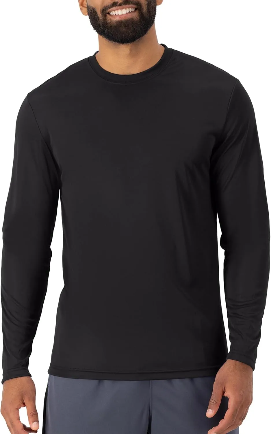Hanes Sport Performance Long Sleeve T-Shirt, Performance Athletic Shirt, 2 and 4 Packs, 40  UPF Protection