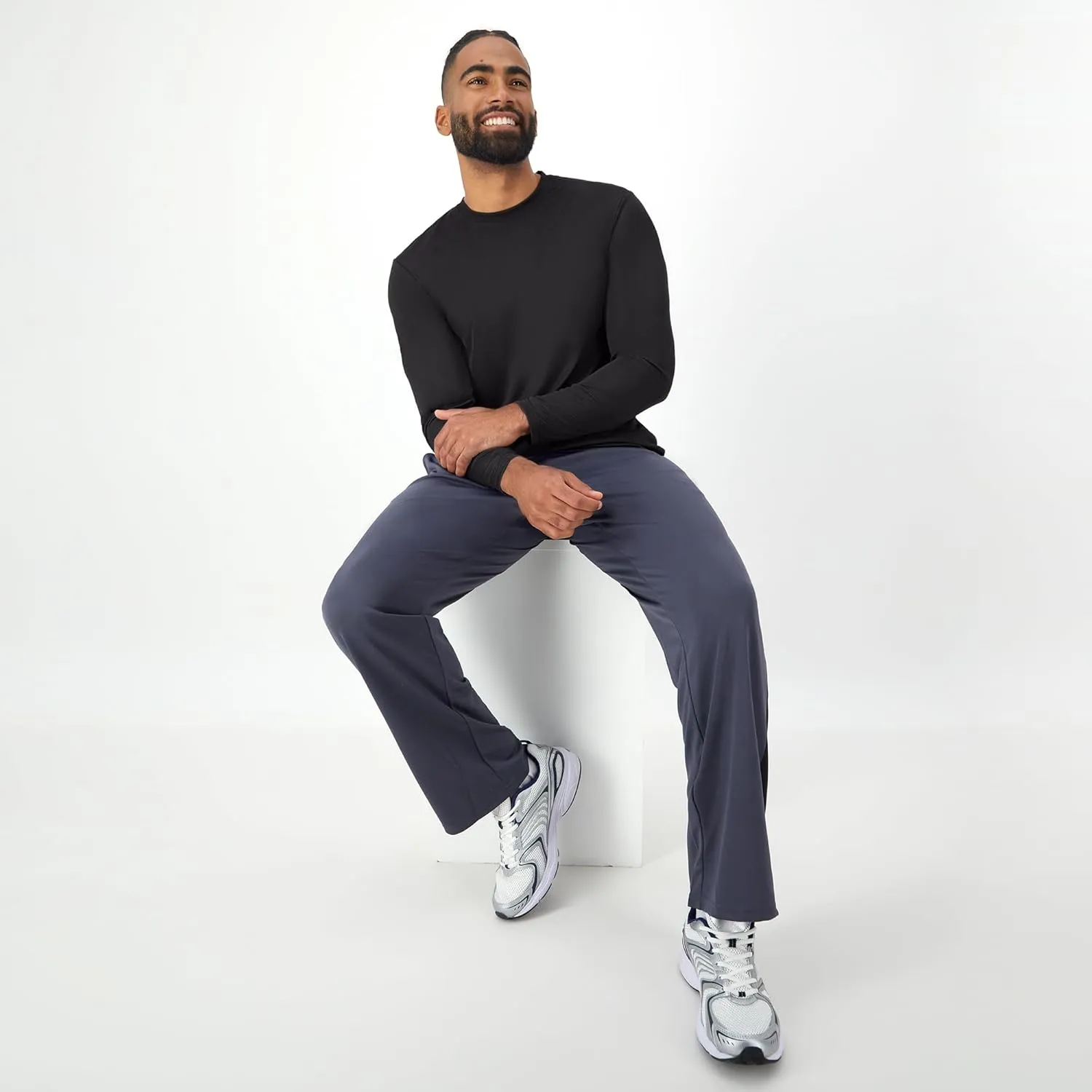 Hanes Sport Performance Long Sleeve T-Shirt, Performance Athletic Shirt, 2 and 4 Packs, 40  UPF Protection