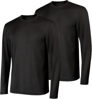 Hanes Sport Performance Long Sleeve T-Shirt, Performance Athletic Shirt, 2 and 4 Packs, 40  UPF Protection