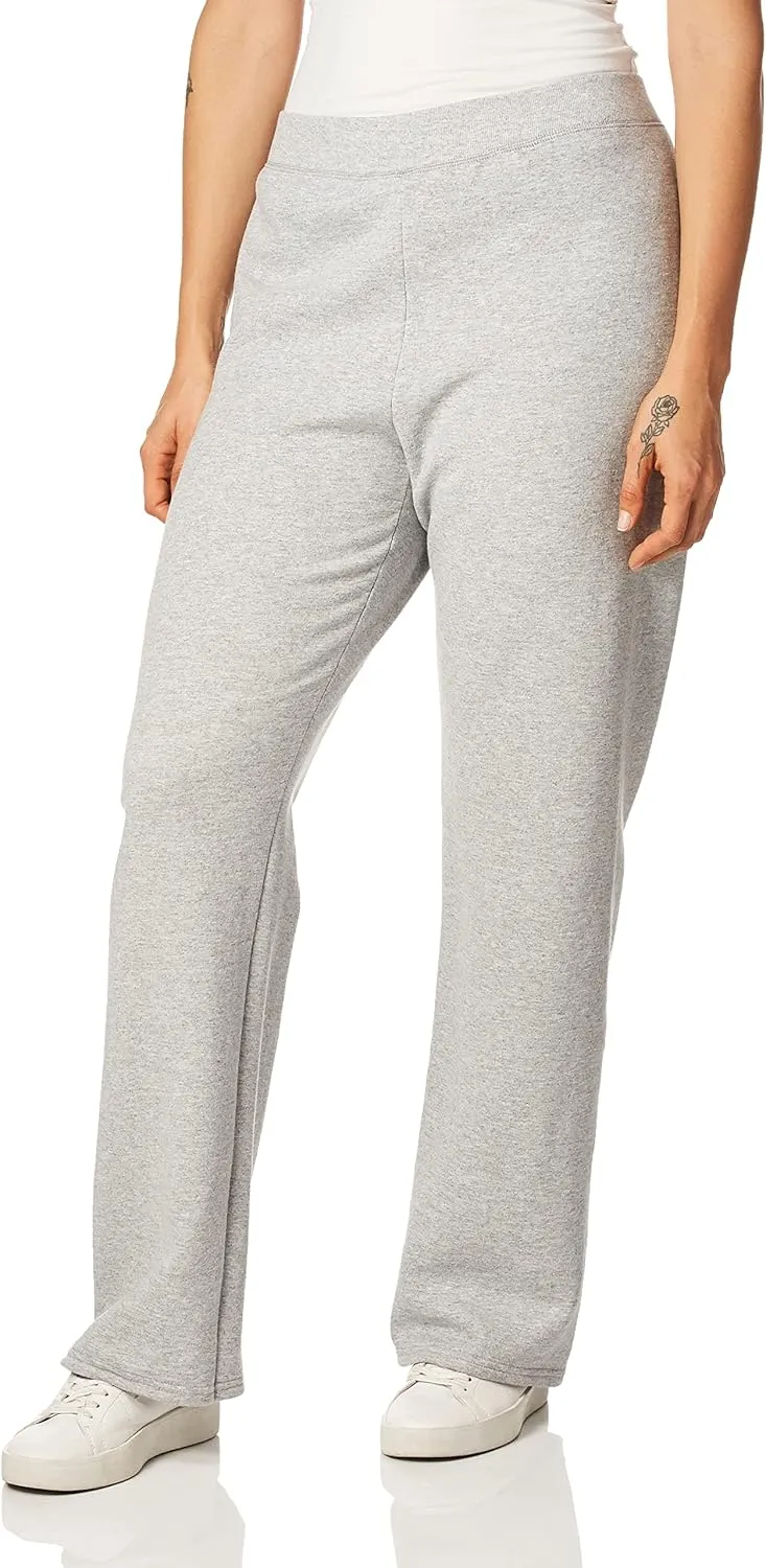Hanes Women’s Sweatpants, ComfortSoft EcoSmart Open Leg Fleece Sweatpants