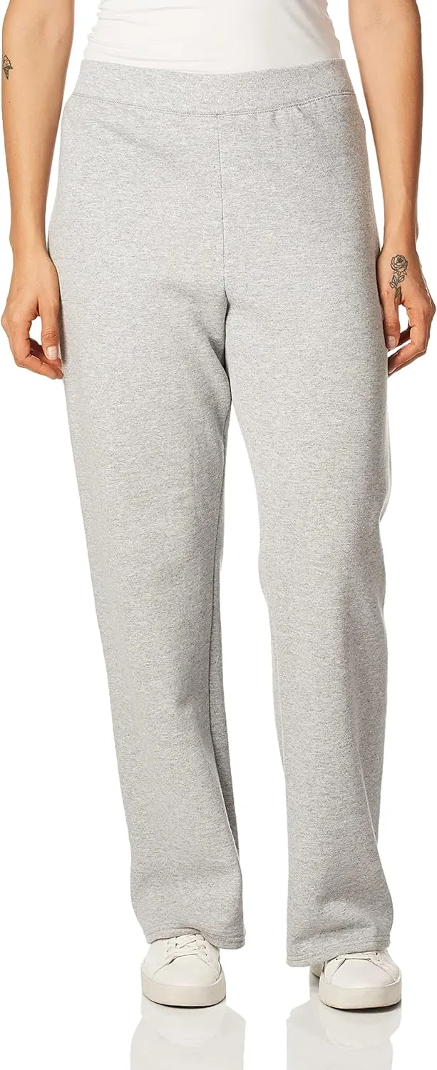 Hanes Women’s Sweatpants, ComfortSoft EcoSmart Open Leg Fleece Sweatpants