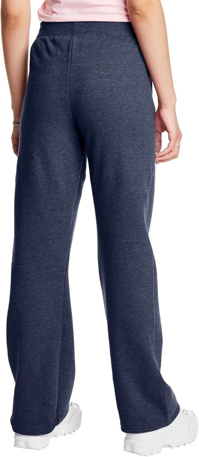 Hanes Women's Sweatpants, EcoSmart Fleece Open Bottom Sweatpants for Women, Regular & Petite Sizes