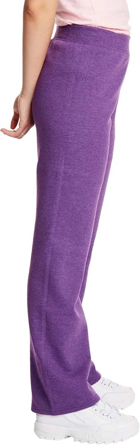 Hanes Women's Sweatpants, EcoSmart Fleece Open Bottom Sweatpants for Women, Regular & Petite Sizes
