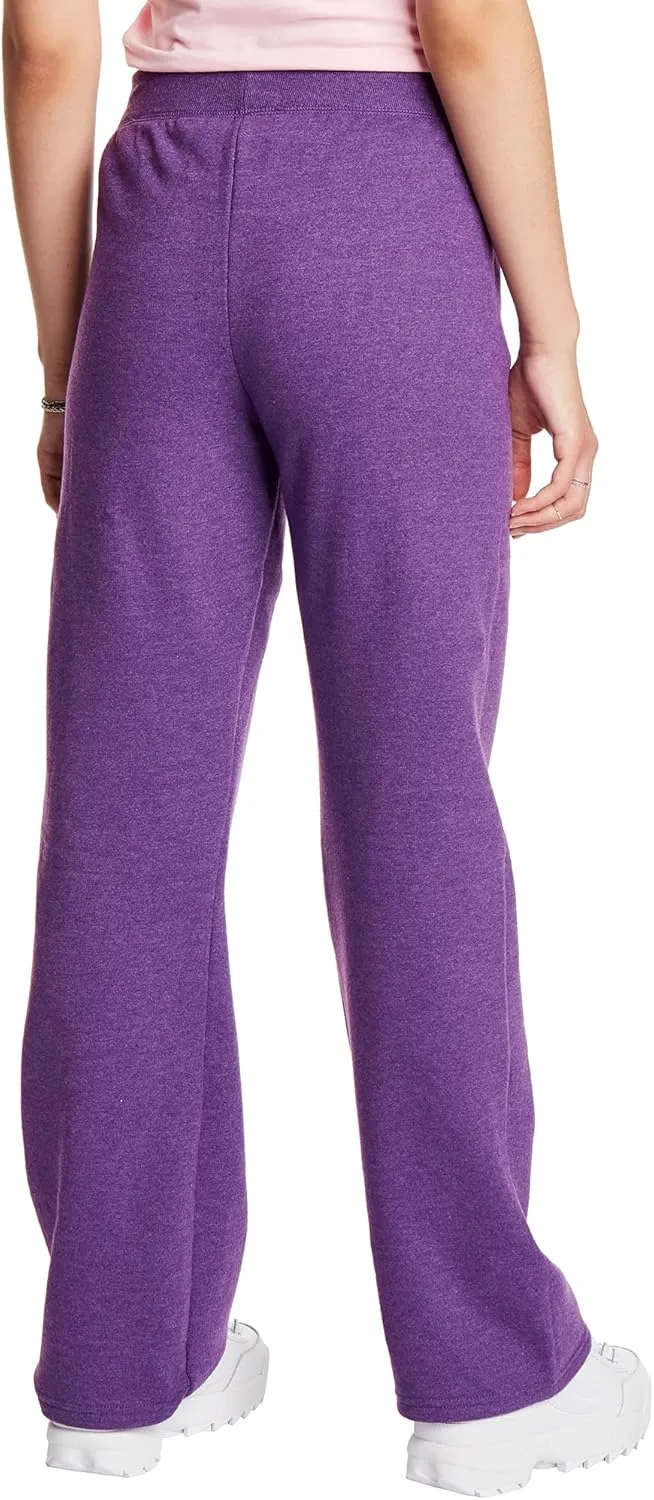 Hanes Women's Sweatpants, EcoSmart Fleece Open Bottom Sweatpants for Women, Regular & Petite Sizes