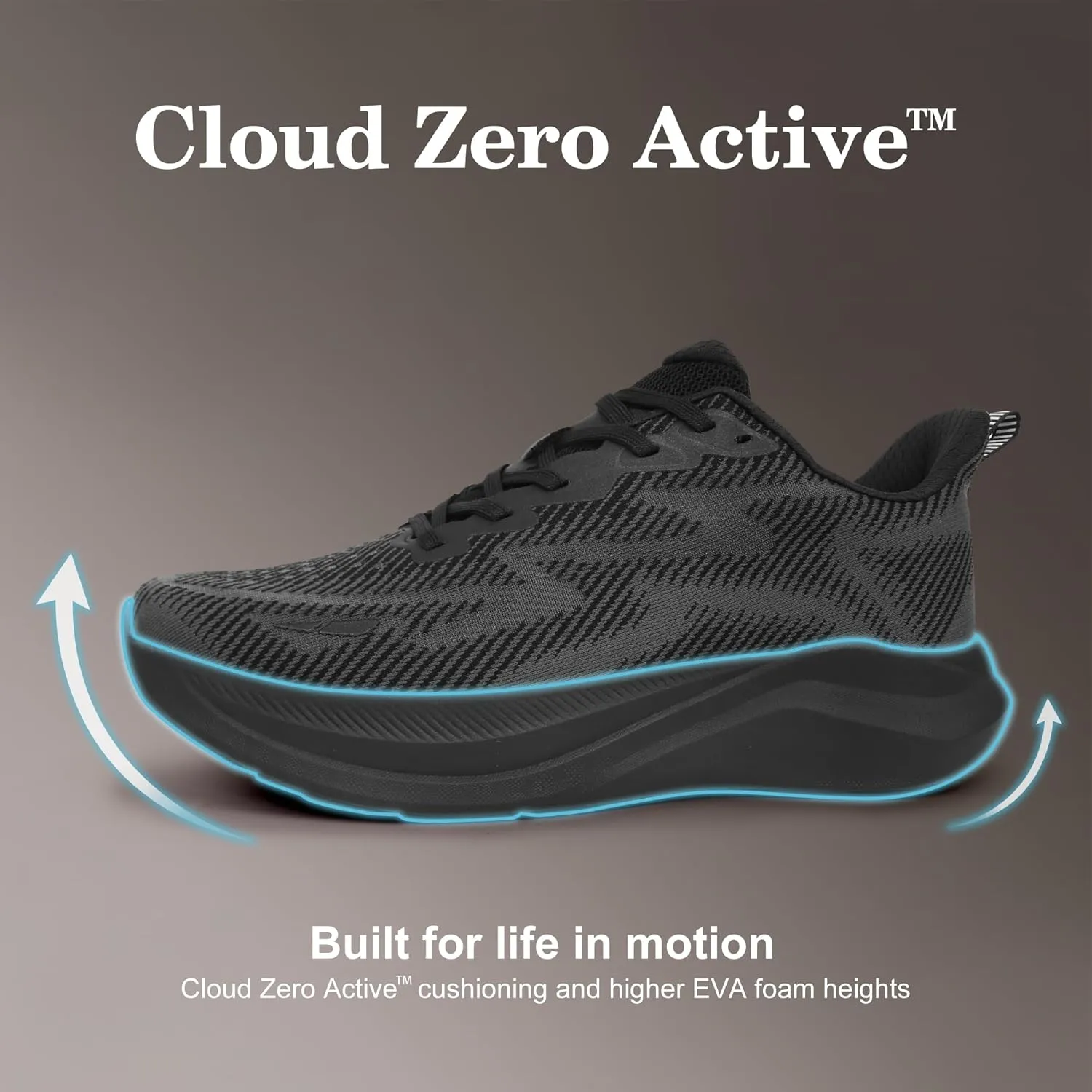 Hawkwell Men's Cloud Zero Active Cushion Breathable Tennis Walking Running Gym Workout Jogging Fashion Sneakers Medical Work Shoes