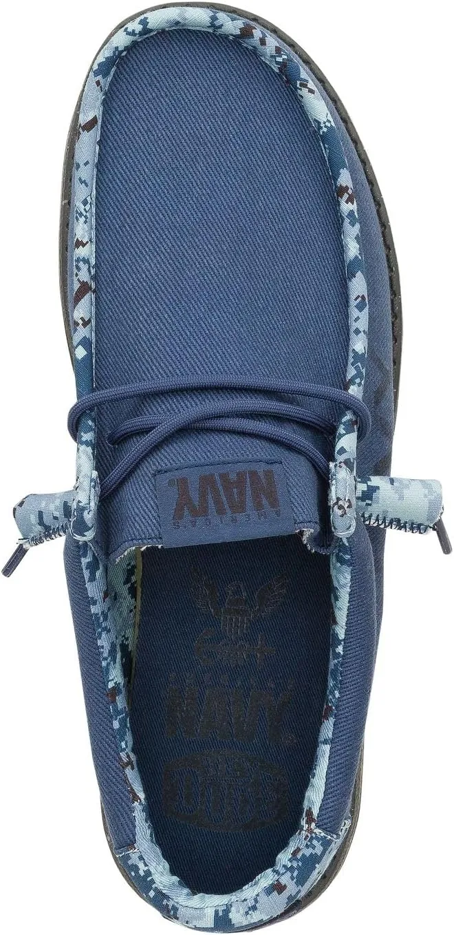 Hey Dude Wally US Army/Navy, Men’s Shoes, Men's Slip-on Loafers, Comfortable & Light-Weight
