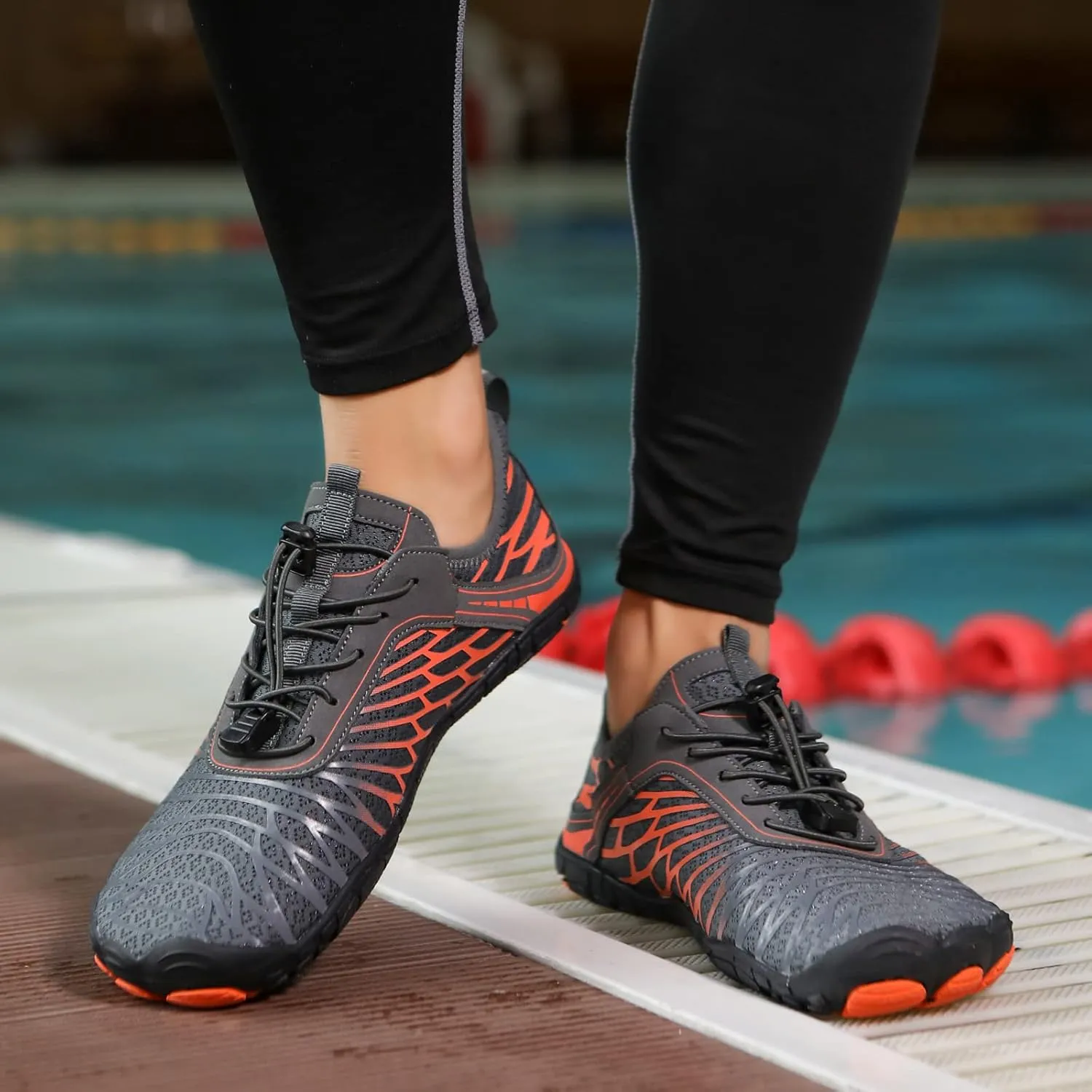 Hike Barefoot Shoes Women with Wide Toe Box Non-Slip Quick Dry Grounded Water Shoes for Women Men Beach Pool Hiking Walking Footwear