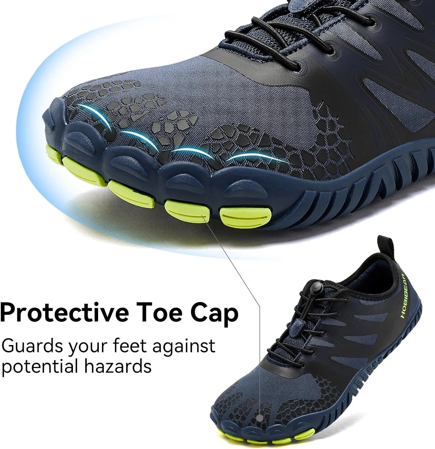 HOBIBEAR Barefoot Shoes Men Women Wide Toe Box Zero Drop Minimalist Cross Training Unisex