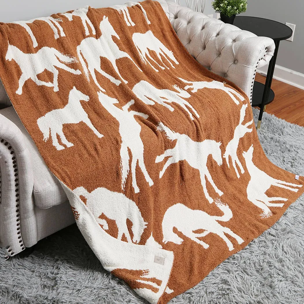 Horse Cozy Soft Throw Blanket