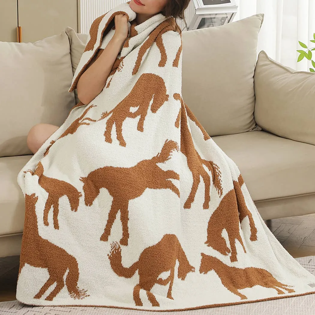 Horse Cozy Soft Throw Blanket