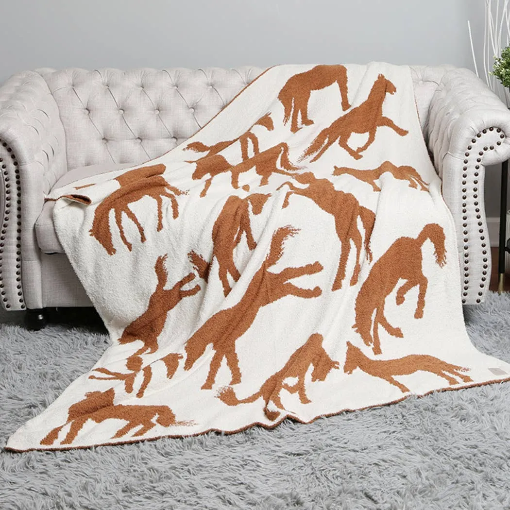 Horse Cozy Soft Throw Blanket