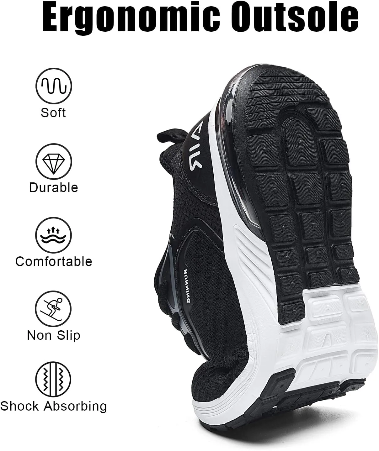 IIV Mens Running Shoes Casual Tennis Walking Athletic Gym Slip On Sneakers