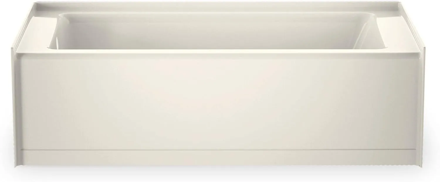 Jacuzzi SIGNATURE Acrylic Skirted Bathtub, Soaking Sanctuary, Slip Resistant, Left Drain Placement, 60" (L) x 36" (W), Rectangle Flat Front, Access Panel, Oyster