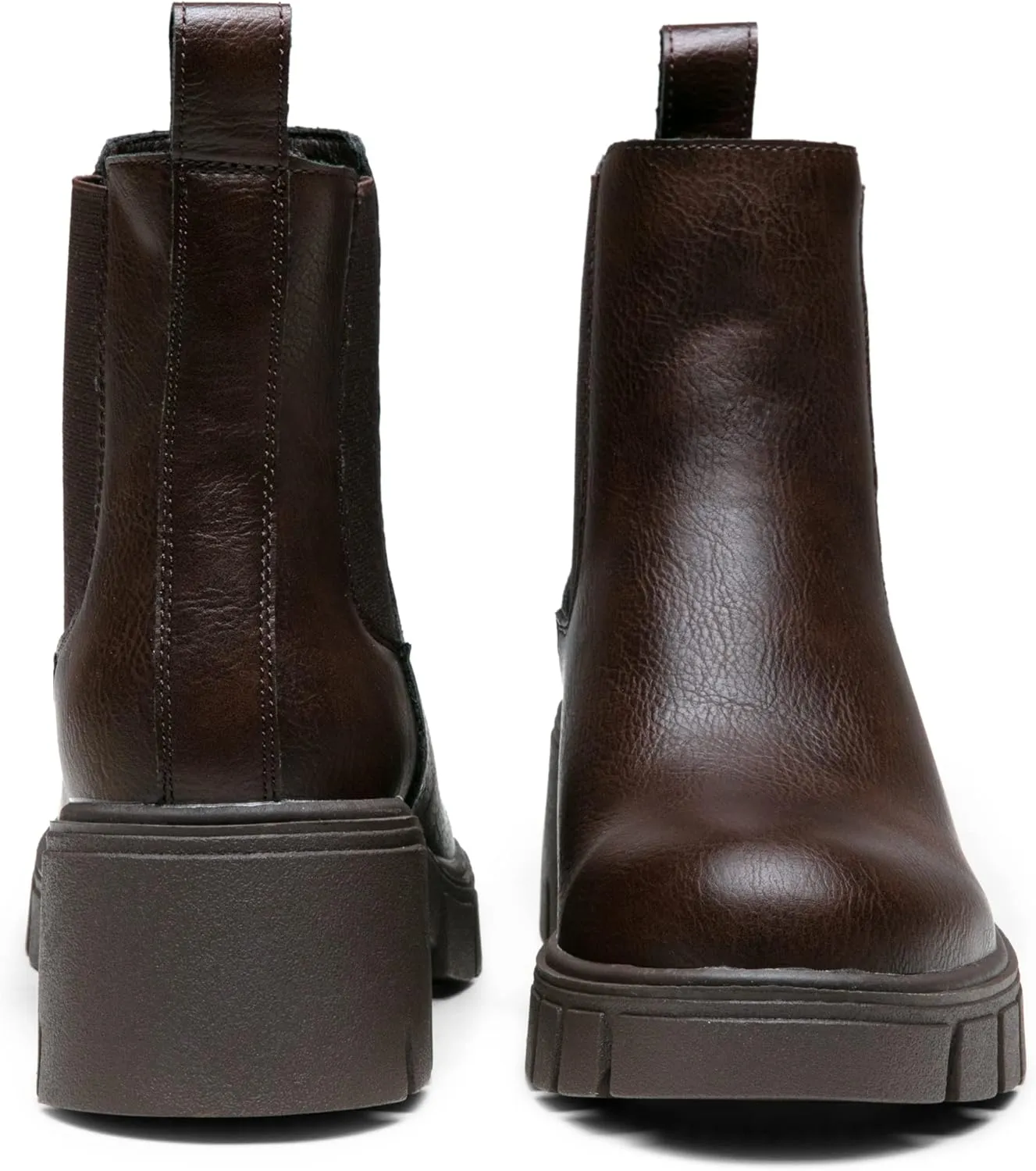 Jeossy Womens 9606 Chelsea Ankle Boots, Platform Chunky Low Heel Slip on Booties, Lug Sole Fashion Short Boots