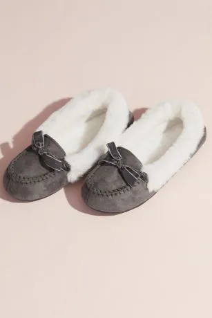 Jessica Simpson Faux Shearling Moccasin Slipper