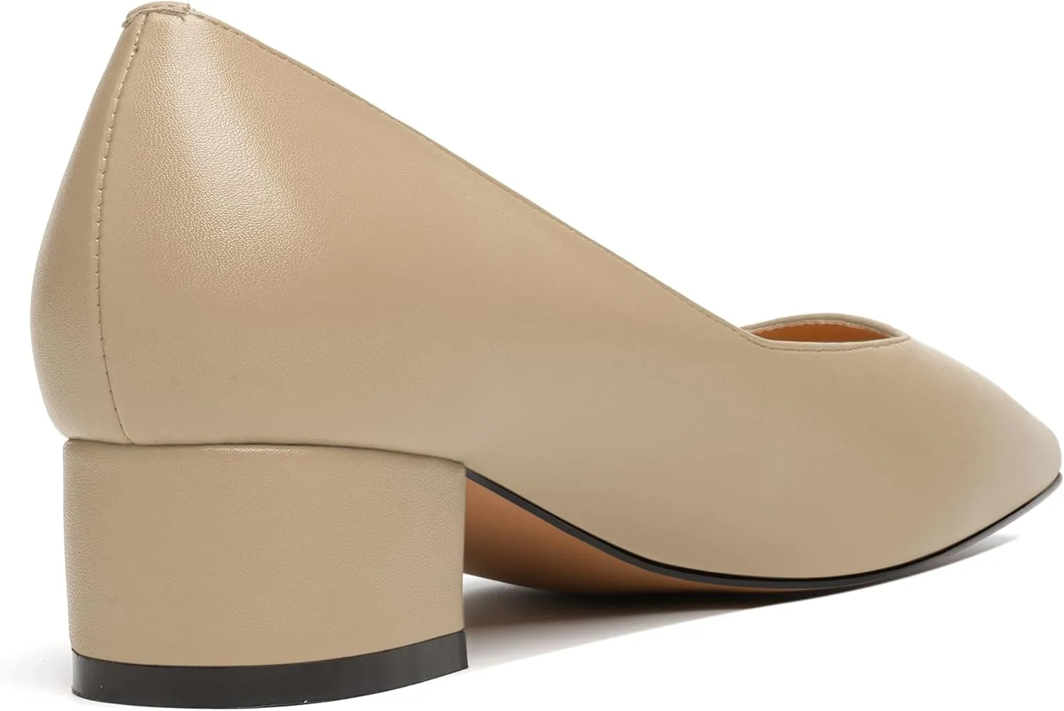 JUSTDANNI Womens Slip On Dress Stylish Wedding Square Toe Matte Block Low Heel Pumps Shoes 1.5 Inch